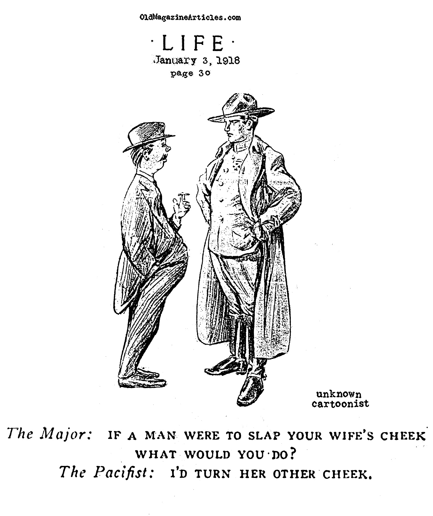 A Swipe at Pacifism (Life Magazine, 1918)